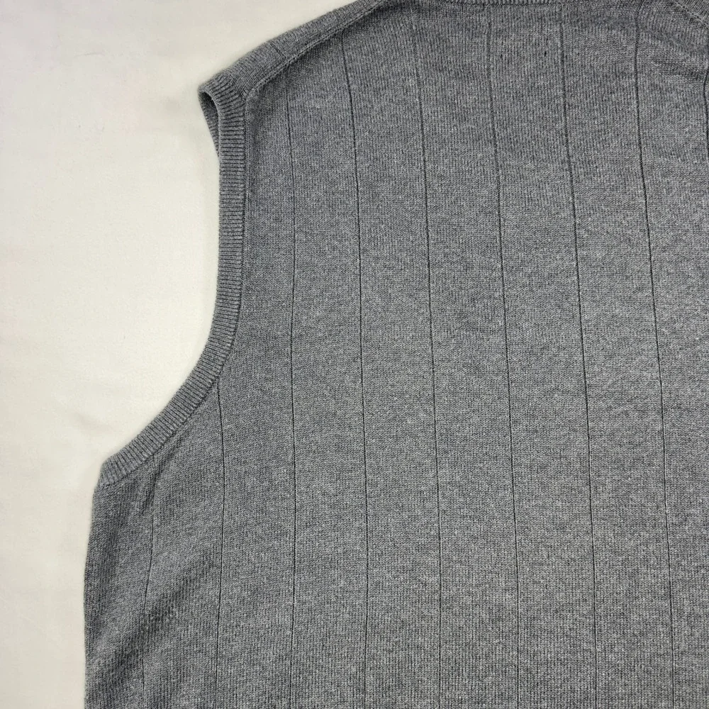 Polo Ralph Lauren Men's Cable Knit V-Neck Sweater‎ Vest XXL Gray w Red Pony